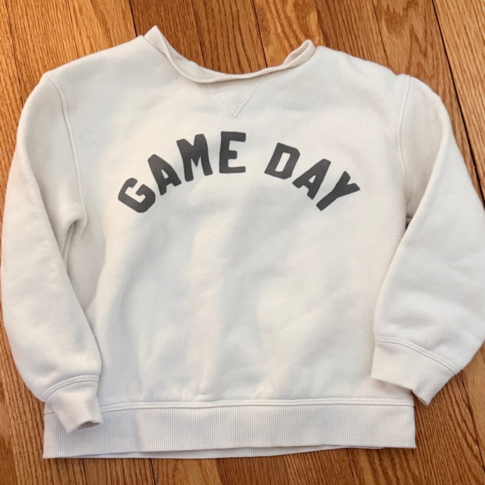 Toddler Boy Little Co Game Day Sweatshirt 4T Runs a Little Small